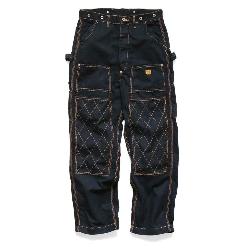 

Japan KAPITAL Hirata Casual Loose Fitting Trendy Dual Color Gold Thread Logging Denim Pants for Men