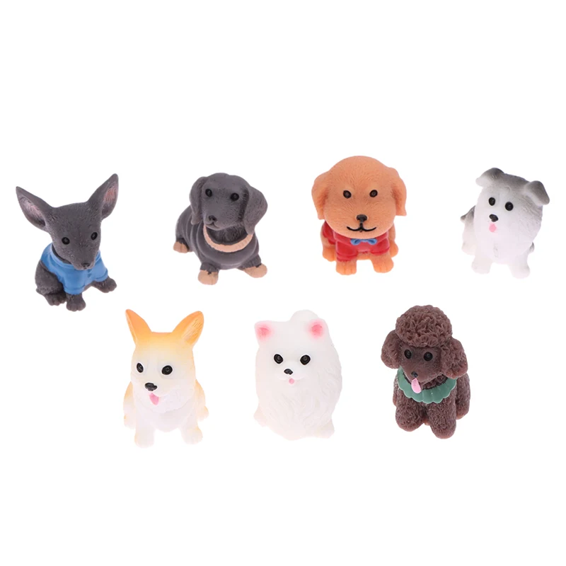 Figuritas de perro en miniatura, Mini artesanía de Corgi, animales realistas, perros, Micro paisaje, jardín de hadas, accesorios de casa de muñecas, DIY