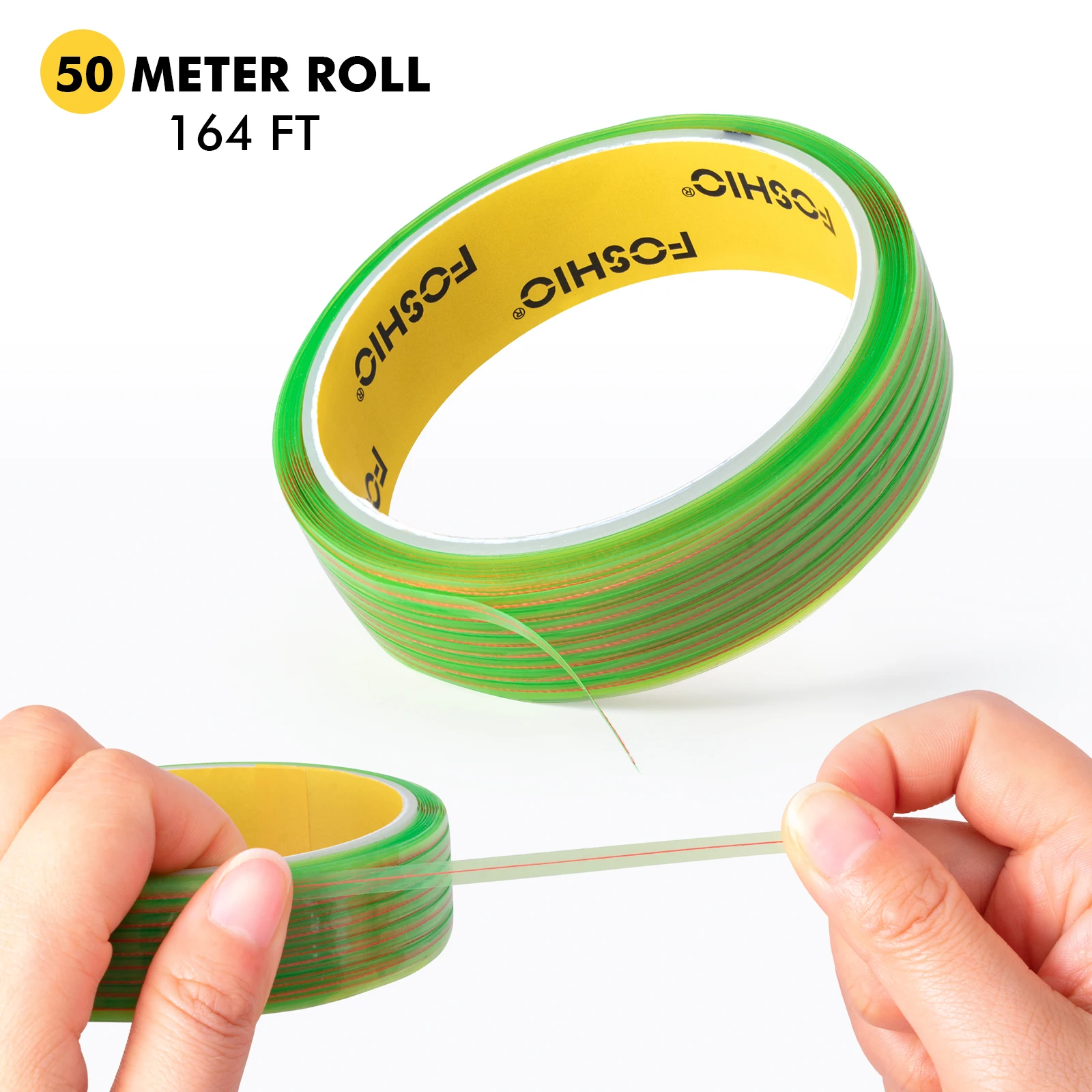 EHDIS 50-Meter-Sicherheits-Schneidband zum Verpacken von Auto-Werkzeugen, Grafik-Tönung, Vinylfolie, Basteln, Styling, messerlos, präziser Schnitt, Designlinie – Detail 13