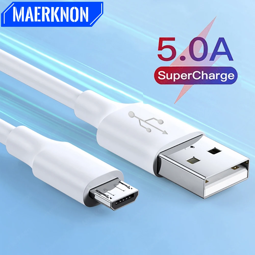 Câble Micro USB 5A pour Recharge Rapide et Transfert de Données, Cordon de Chargeur pour Téléphone Xiaomi, Redmi, Samsung, Android, 1m, 1.5m, 2m, 3m