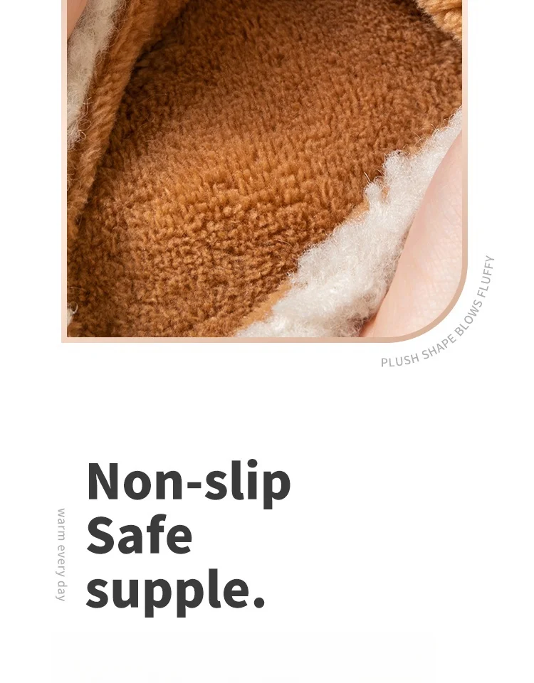Niedliche Bären-Flauschige Hausschuhe, warme Plüsch-Hausschuhe für Damen und Herren – Detail 14