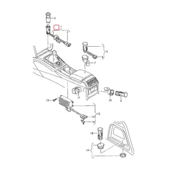 適用於Audi A4 B8 A5 Q5 的 12V 點煙器插座(附照明)8J0919303 8J0 919 303 10 最佳銷售 12伏點煙器插頭燈 - №8