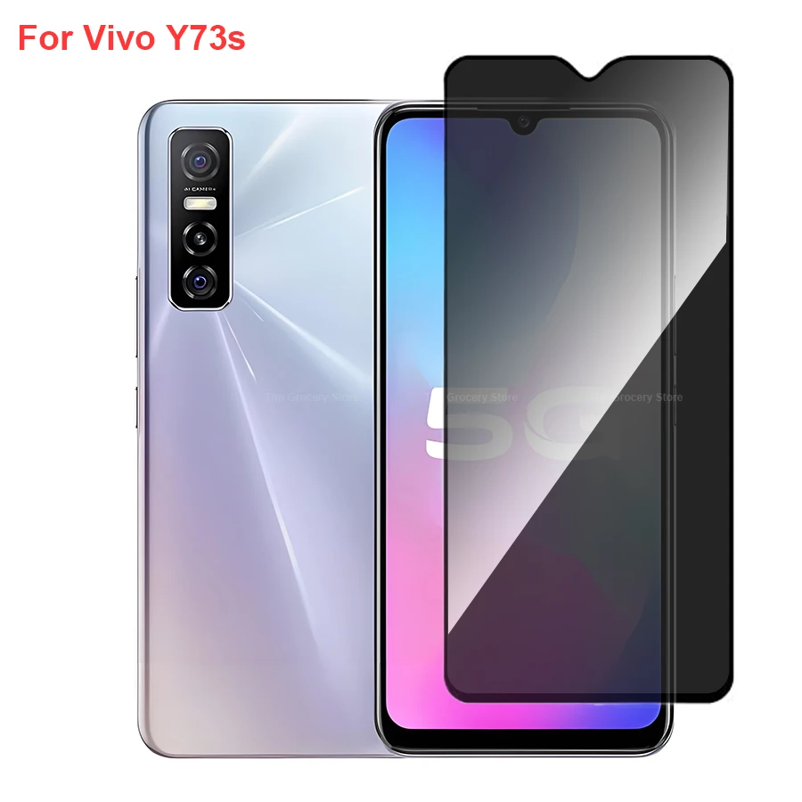 

For Vivo Y73s Anti Spy Privacy Tempered Glass Screen Protector Compatible For VivoY73s Full Cover Screen Phone Film