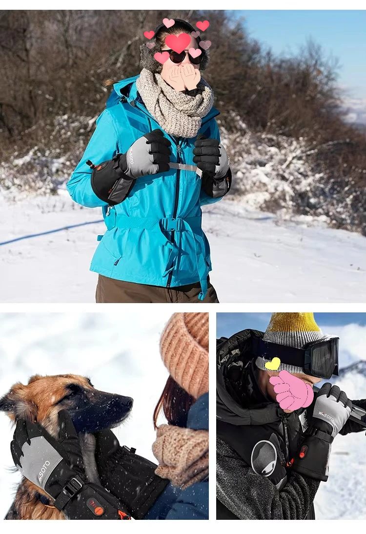 

Golden Supplier's Heated Motorcycle Gloves for Men and Women High Quality Electric Battery Ski Riding and Cycling Gloves