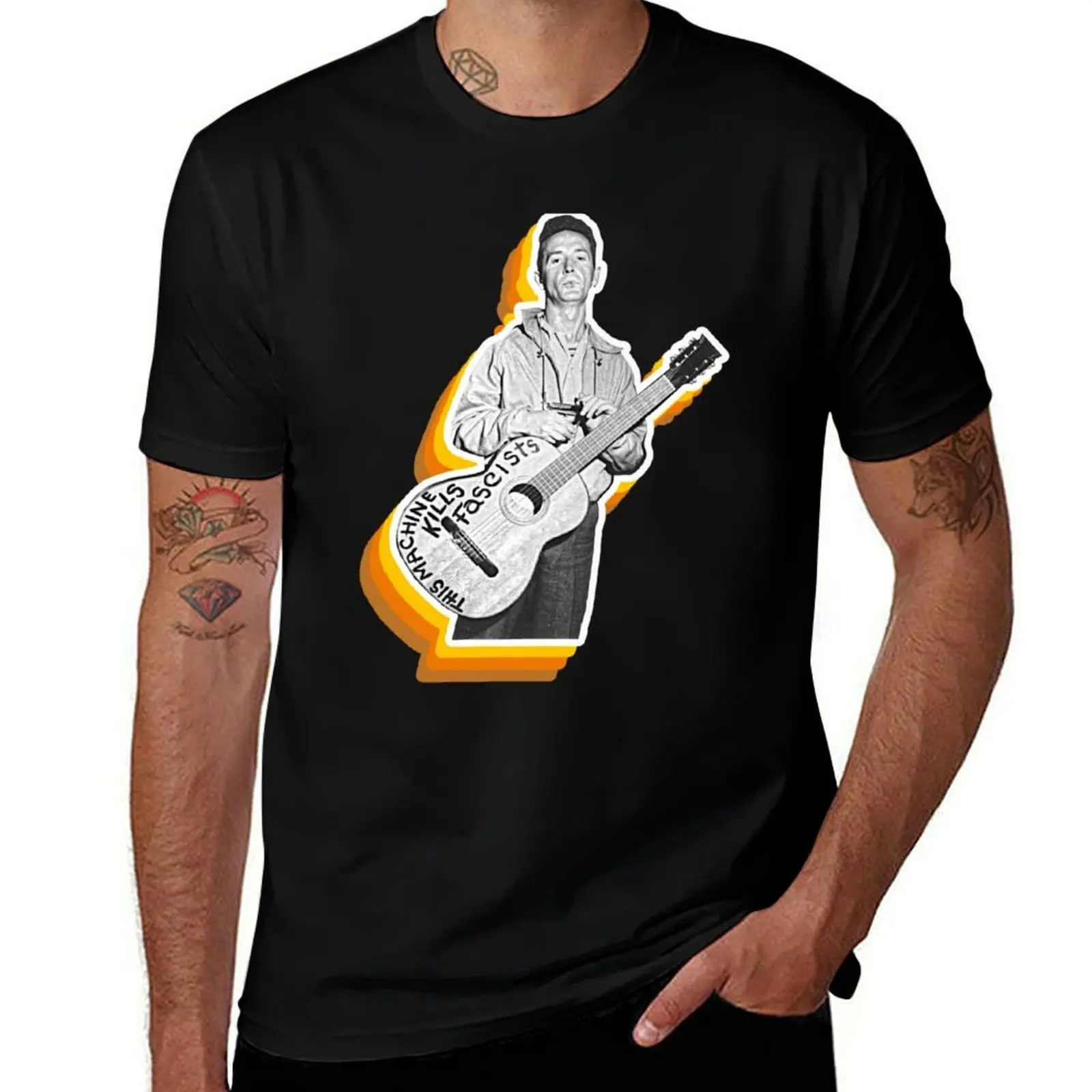 

Woody Guthrie Sepia Folk Singer Songwriter Fan Art T-Shirt man tshirt man t shirts graphic T-Shirt