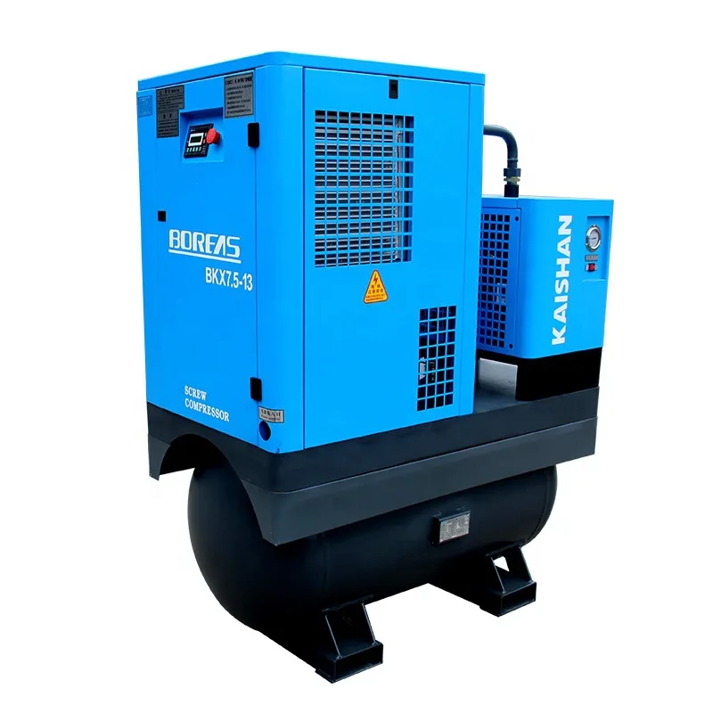 

Kaishan bkx series 3in1 rotary screw air compressor 7.5kw single phase with air dryer air filter 10 h p