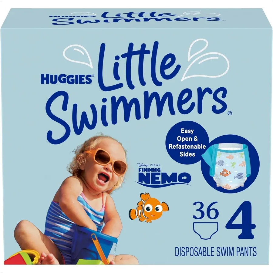 

Hies Little Swimmers Swim Diapers Size 4 2434 lbs 36 Ct (2 packs of 18) Packaging May Vary