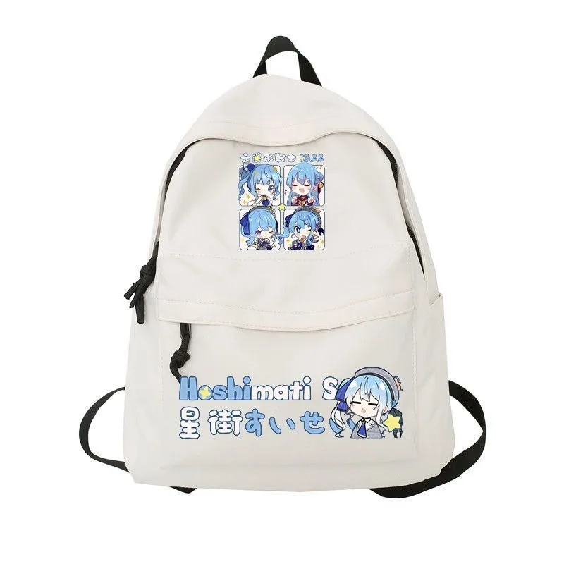 Hoshimachi Suisei Rucksack, hochwertiger Anime-Cartoon, zweidimensional bedruckt, tragbare, niedliche Schultasche mit großem Fassungsvermögen für Studenten – Detail 3