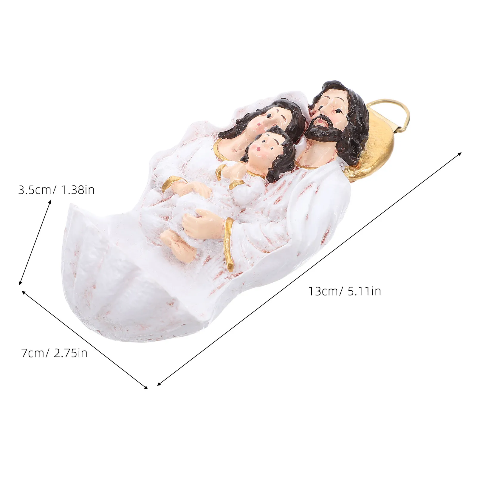 Resin Nativity Scene Jesus Birth Statue Christmas Religious Display Catholic Home Wall Hanging Decoration Wall Resin Decoration