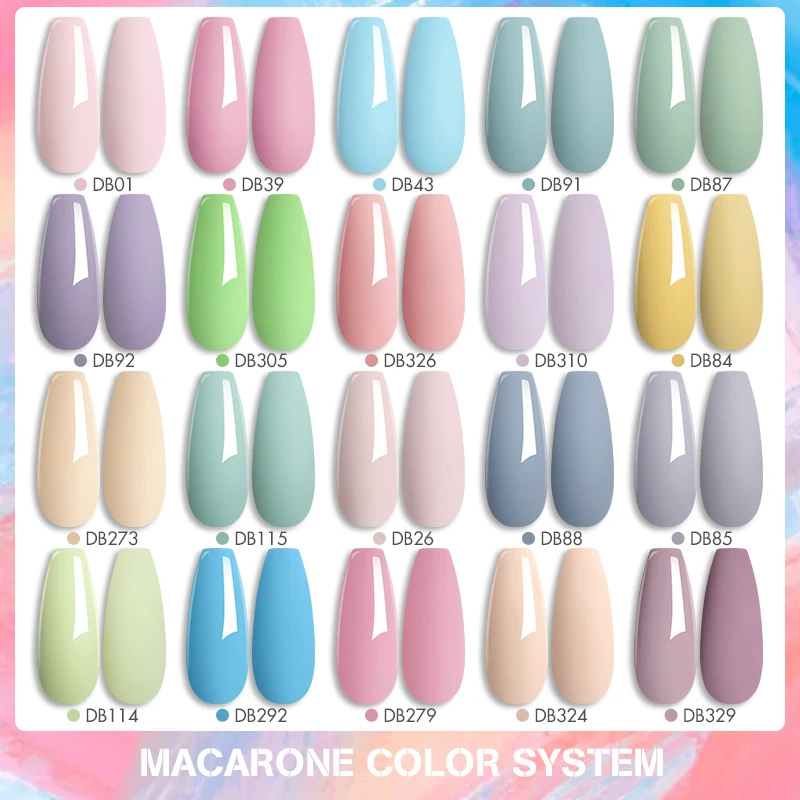 Mtssii 6ml Macaron Candy Gel Nail Polish 240 Colors Spring Summer Blue Purple Semi Permanent Nail Art Gel Varnish For Manicure