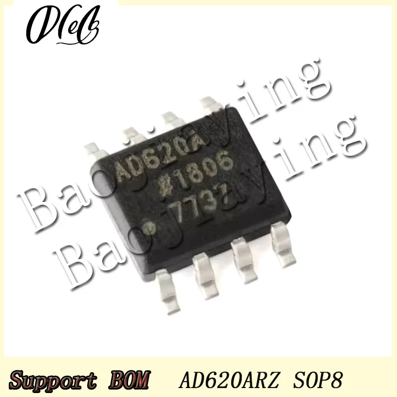 10PCS/Lot AD620ARZ AD620AR AD620A SOP8 IC Chip For Low power instrumentation amplifier