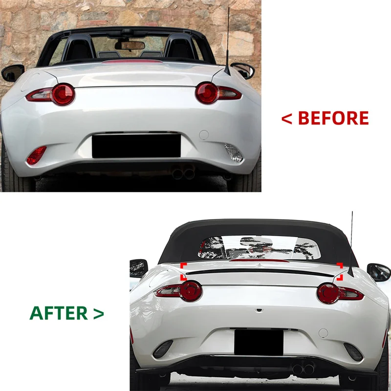 2016+ For Mazda MX-5/ Miata ND Rear Wing roof Trunk top Spoiler Trunk Lip Tail Tailgate Splitter Lip Spoilers HIGH KICK DUCKBILL