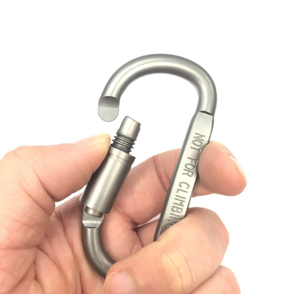 GUGULUZA Mini Carabiner Keychain Alluminum Alloy D-ring Buckle Spring Carabiner Snap Hook Clip Keychains Outdoor Camping Tool