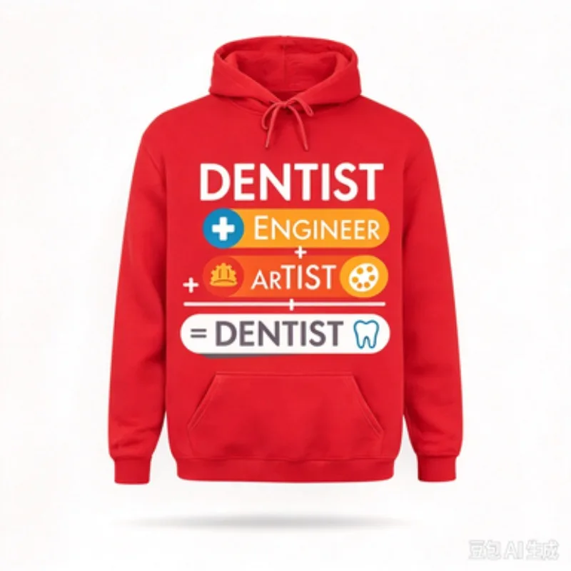 Doctor Engineer Artist Men Hoodie Dentist Formula Graphic Print Long Sleeve Pullover Sweatshirt Casual Street Style Clothing