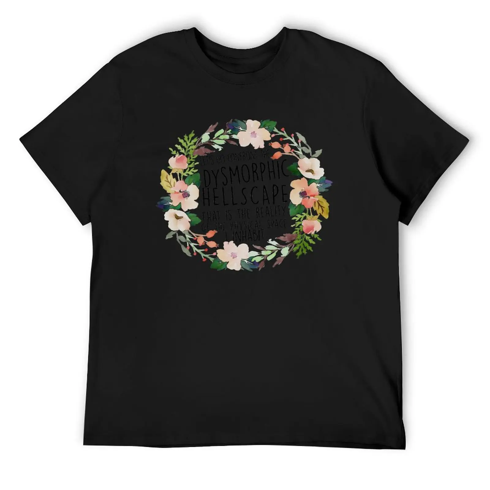 

Dysmorphic Hellscape Floral T-Shirt anime tshirt hippie clothes T-shirts man anime shirt mens fashion