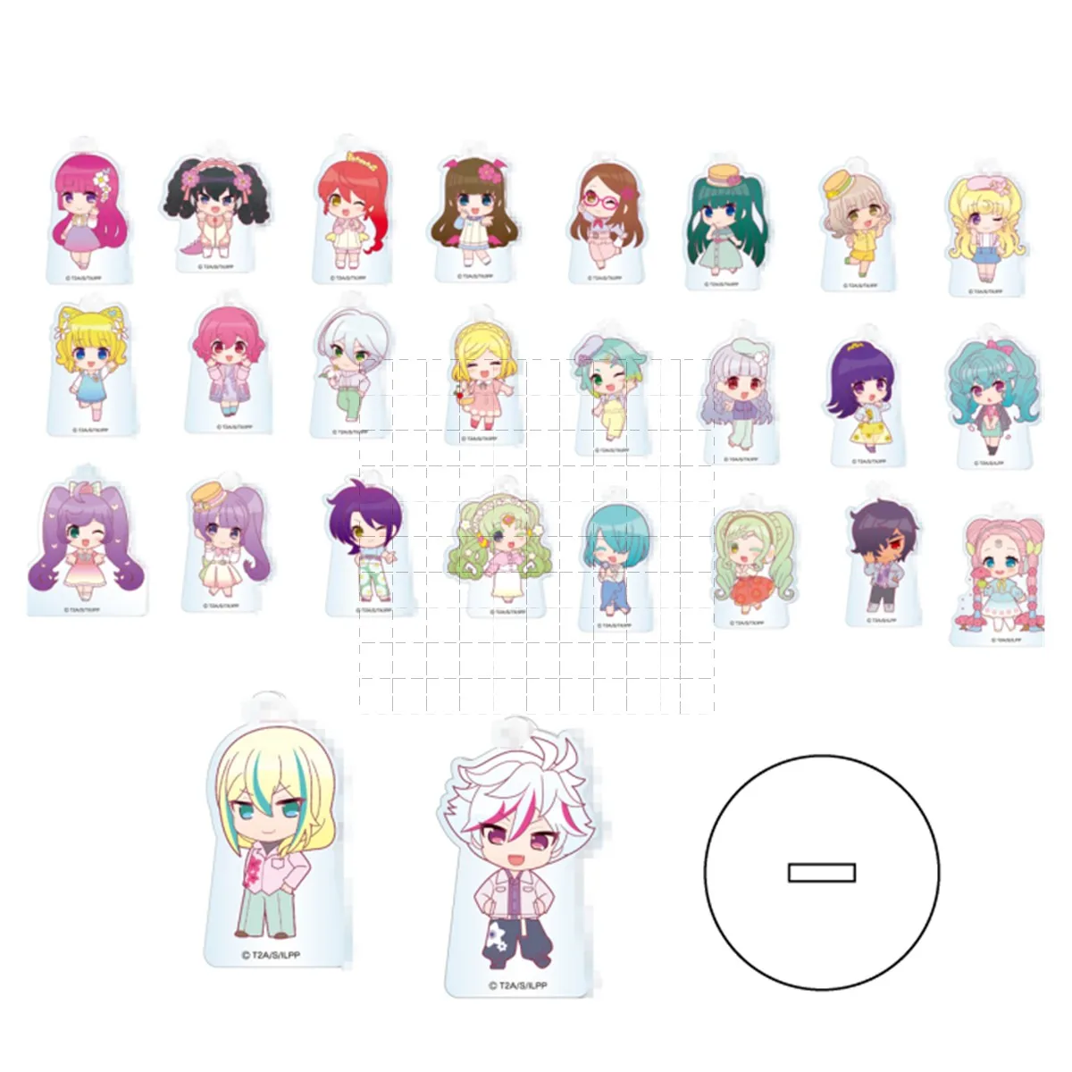 Anime Manaka Laala Shiratama Mikan Game Yumekawa Yui Minami Mirei Acrylic Stand Doll Mini Figure Model Cosplay Toy for Gift