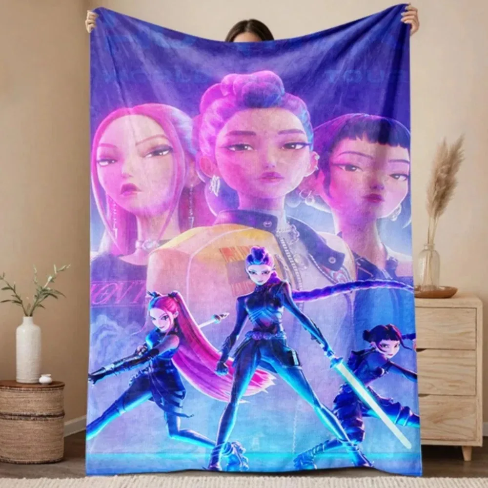 

Плед с принтом персонажей аниме для дивана, кровати, путешествий, кемпинга, гостиной, офиса, кондиционирующий плед для всех сезонов, подарки