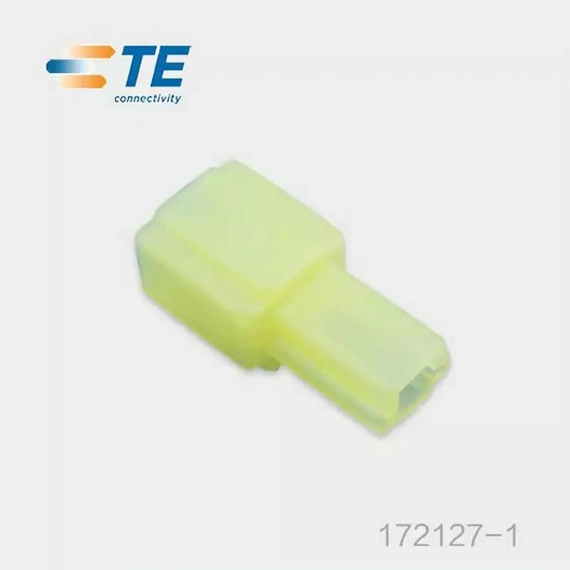 100PCS Tyco original connector 172127-1 1P male shell white nylon with 170340-1 male pin