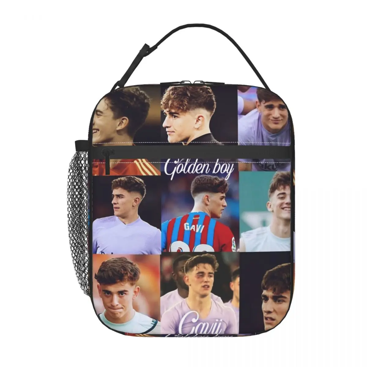 Pablo Gavi Sport Spain Football Insulated Lunch Bags Storage Food Box Reusable Cooler Thermal Lunch Boxes For Travel