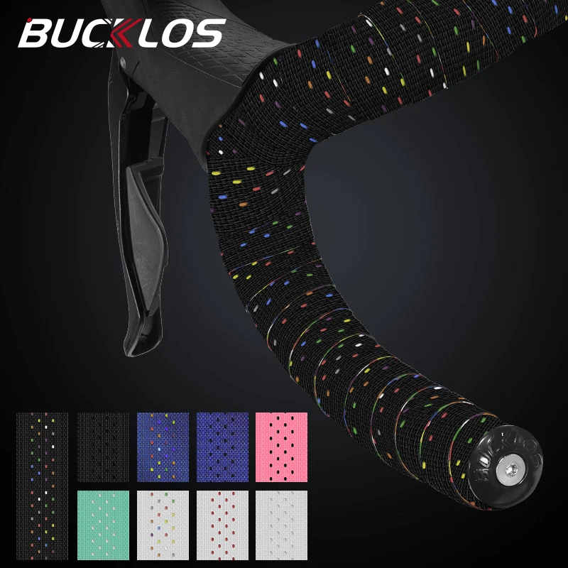 

BUCKLOS Road Bike Handlebar Tape Silicone Drop Bar Tape Comfortable Bicycle Handlebar Strap PU Soft Speed Cycling Bar Wrapper