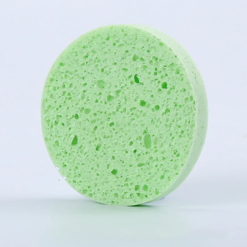 2/4 pièces fibre de bois naturelle bouffée du visage nettoyage du visage éponge de lavage exfoliant éponge de nettoyage bouffée nettoyant pour le visage