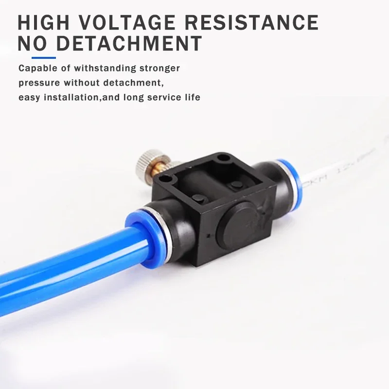 2pcs Air Flow Speed Control Valve Tube Water Hose Pneumatic Push in Fittings Throttle Valve SA 4-12mm