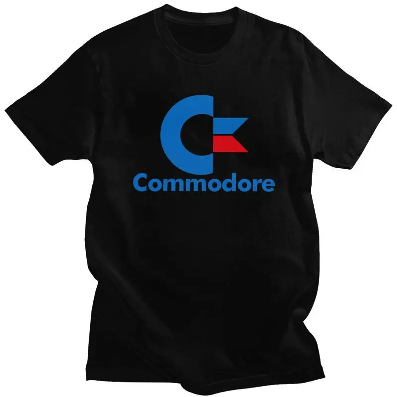 Custom Personality Gamer Commodore Computer Logo Cool Fun T Shirt Men Short Sleeve Cotton T-shirt Summer Geek Nerd Tee Tshirts