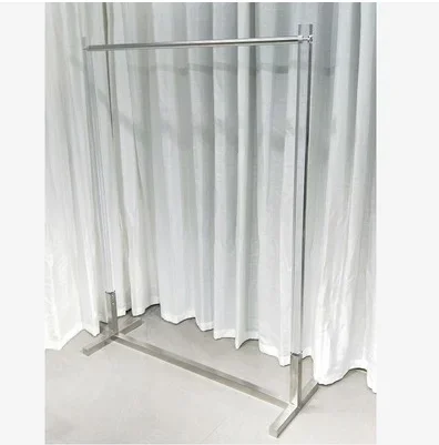 Clothing store women's clothing store display rack hanging clothes rack stainless steel gold transparent crystal acrylic