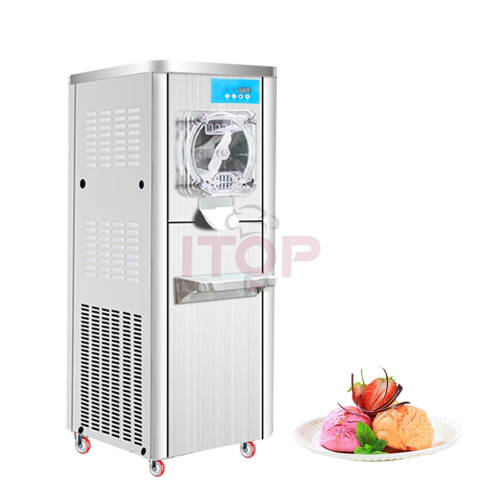 Máquina de helado vertical comercial: máquina automática de helado duro de 1300 W, alta capacidad 8-10 l/h con diseño de acero inoxidable)