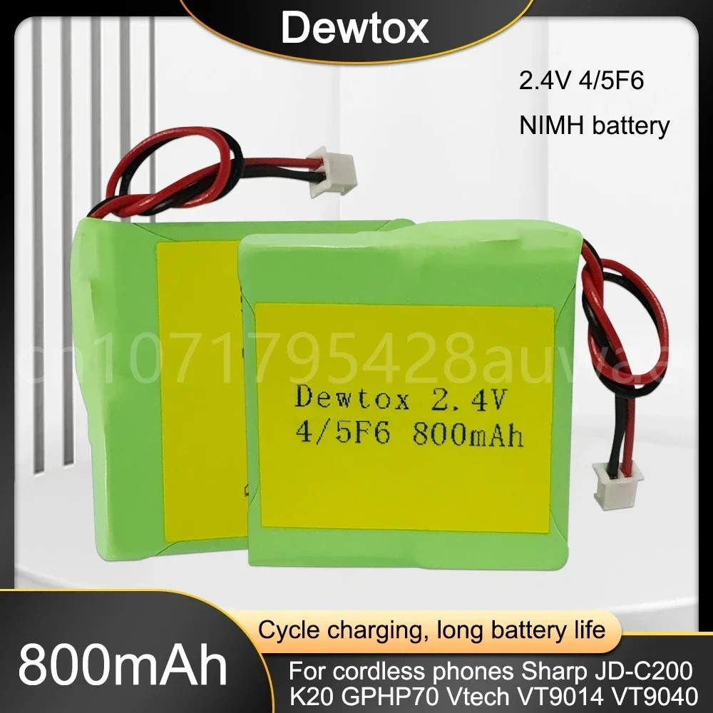 Rechargeable Batteries 3/5F6 4/5F6 NI-MH 2.4V 800mAh Cordless Phone Battery For Sharp JD-C200 K20 GPHP70  Vtech VT9014 VT9040