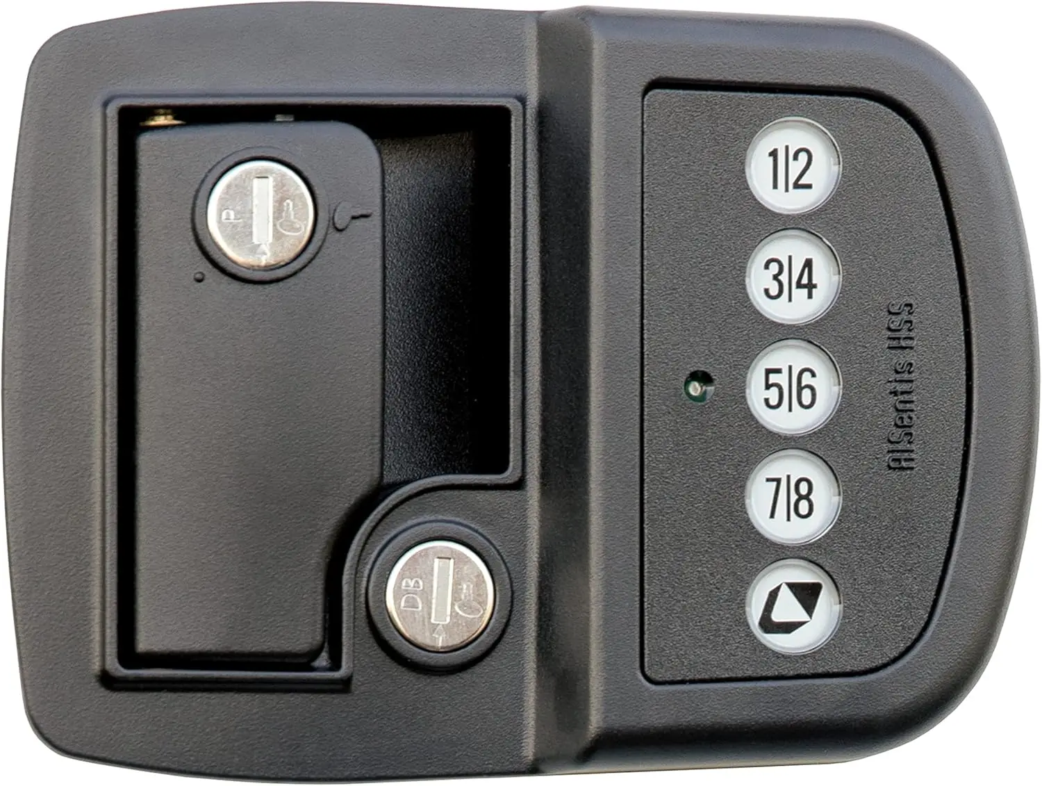 Keyless RV Door Lock with 60' Bluetooth Range, Lighted Keypad Buttons, Aluminum Construction, Black Powder-Coated Finish