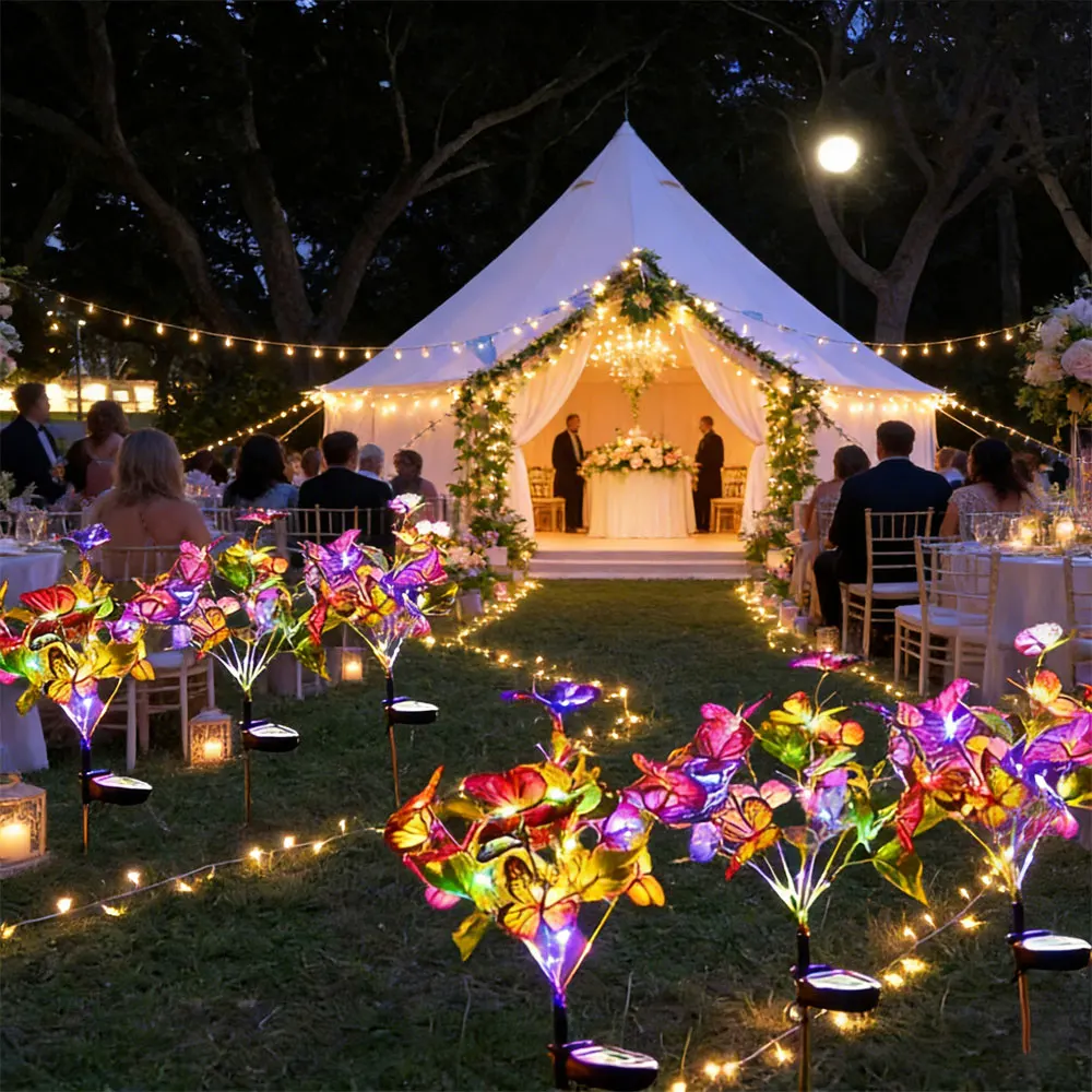 

Солнечный светильник-бабочка для газона, разноцветный, для создания атмосферы на свадьбах, вечеринках, для сада, патио, праздников, декор для Рамадана