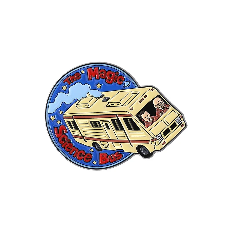 

The Magic Science Bus Enamel Pins Cartoon Anime Movies Brooches Backpack Lapel Badges Funny Cool Jewelry Gift for Fans Friends
