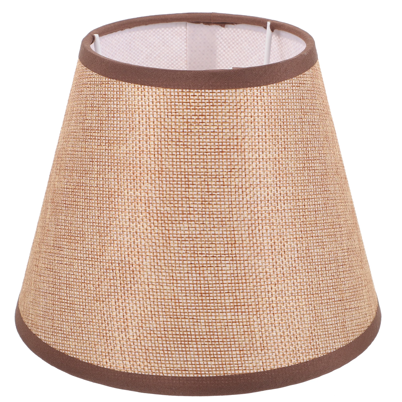 

Fabric Lampshade Brown For Desk Floor Bedside Table Lamp Modern Decorative Home Bedroom Living Room Soften Eye Protection