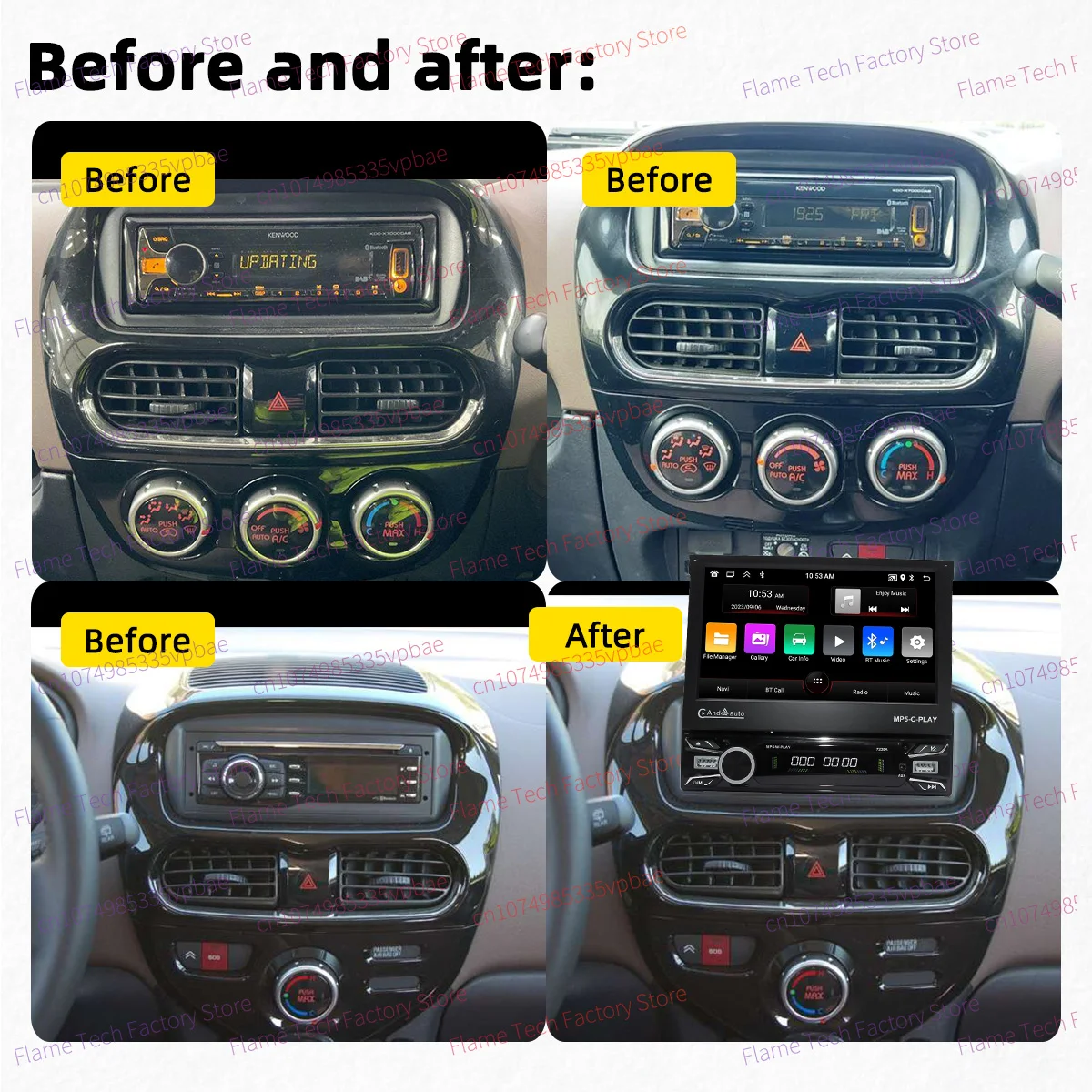 Android Radio 1Din Stereo 7