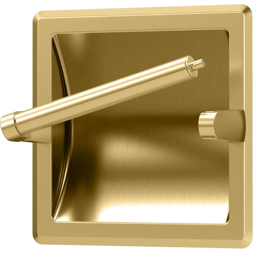 ที่ใส่กระดาษชำระแบบฝังผนัง 753 หมุนได้ ติดผนัง ที่ใส่กระดาษทิชชูโลหะแข็งแรงสำหรับห้องน้ำ มีจำหน่ายในสีทองเหลืองขัดเงา