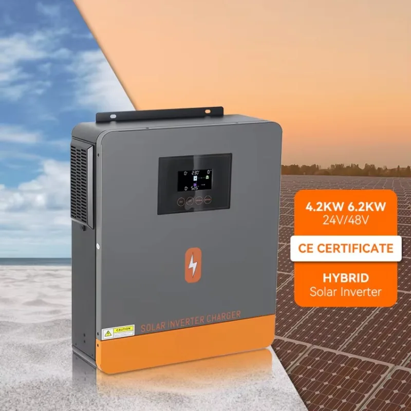 PowMr 6200W 220Vac Solar Inverter 6.2kw 48v Pure Sine Wave Hybrid Solar Inverter with MPPT Solar Controller