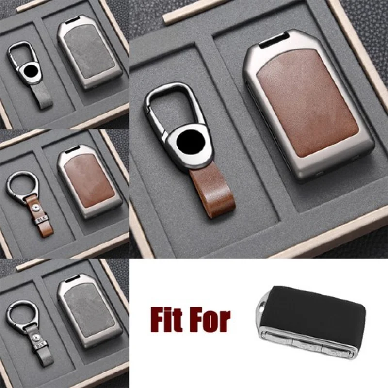 

A+ Zinc Alloy Leather Car Key Case Cover For Volvo T5 T6 XC60 S60 S80 S90 V90 XC90