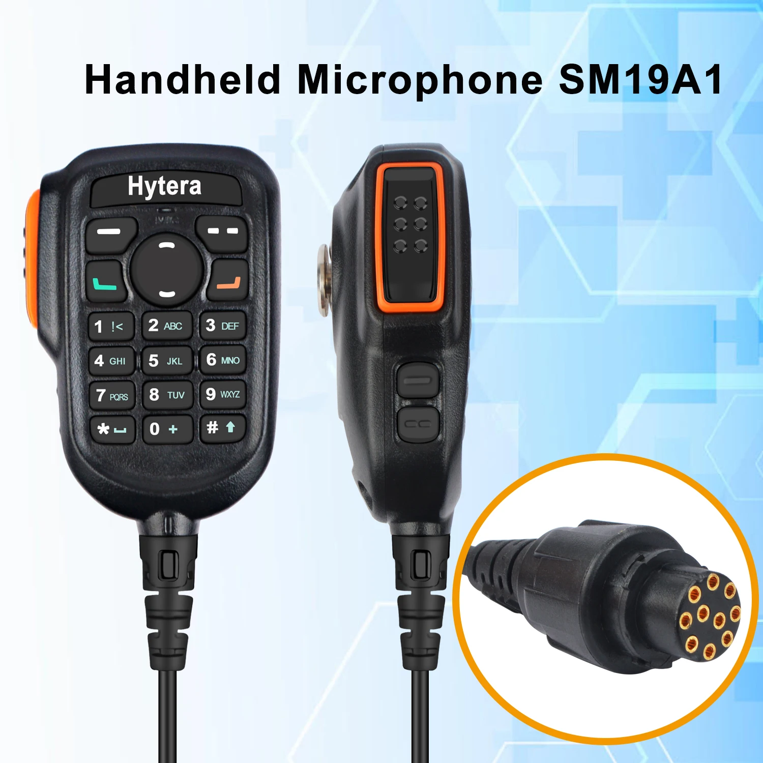SM19A1 Hytera Walkie Talkie Ручной кулачковый микрофон с клавиатурой (IP54) для мобильного радио MD785 MD782 MD785G MD625 MD780i SM19A1 Hytera Walkie Talkie Ручной кулачковый микрофон с клавиатурой (IP54) для мобильного радио MD785 MD782 MD785G MD625 MD780i