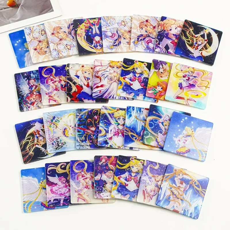 Cartoon Anime Sailor Moon Acrylic Patch 4cm 8cm Square Piece Handmade DIY Keychain Charms PP Clip Accessories Material Wholesale