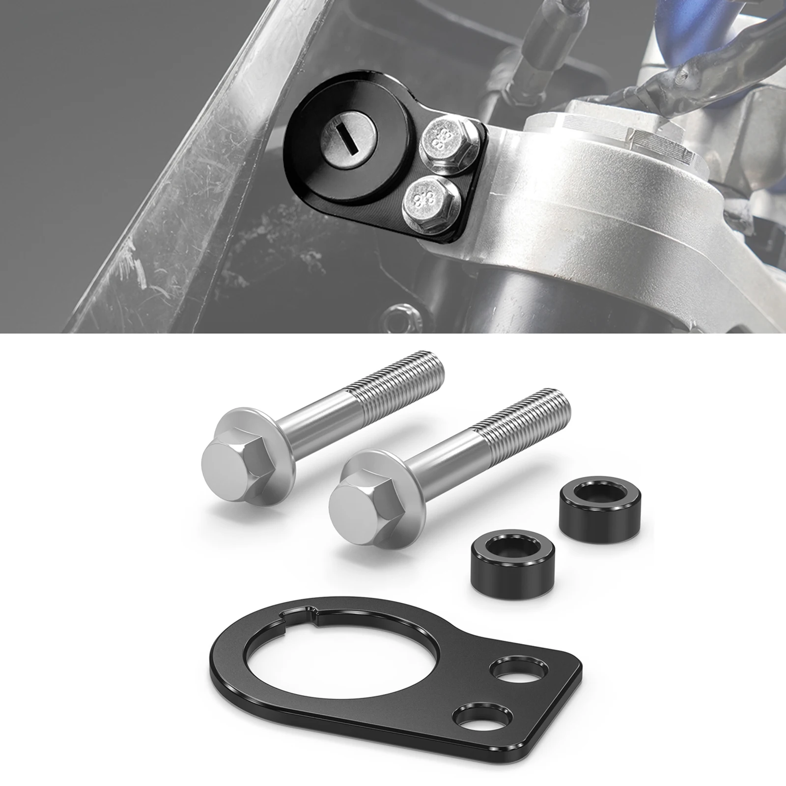 

NICECNC For Suzuki DRZ400SM DR-Z 400SM 2005-2024 2023 2022 2021 2020 2019 Motorcycle Ignition Key Switch Relocation Bracket Kit