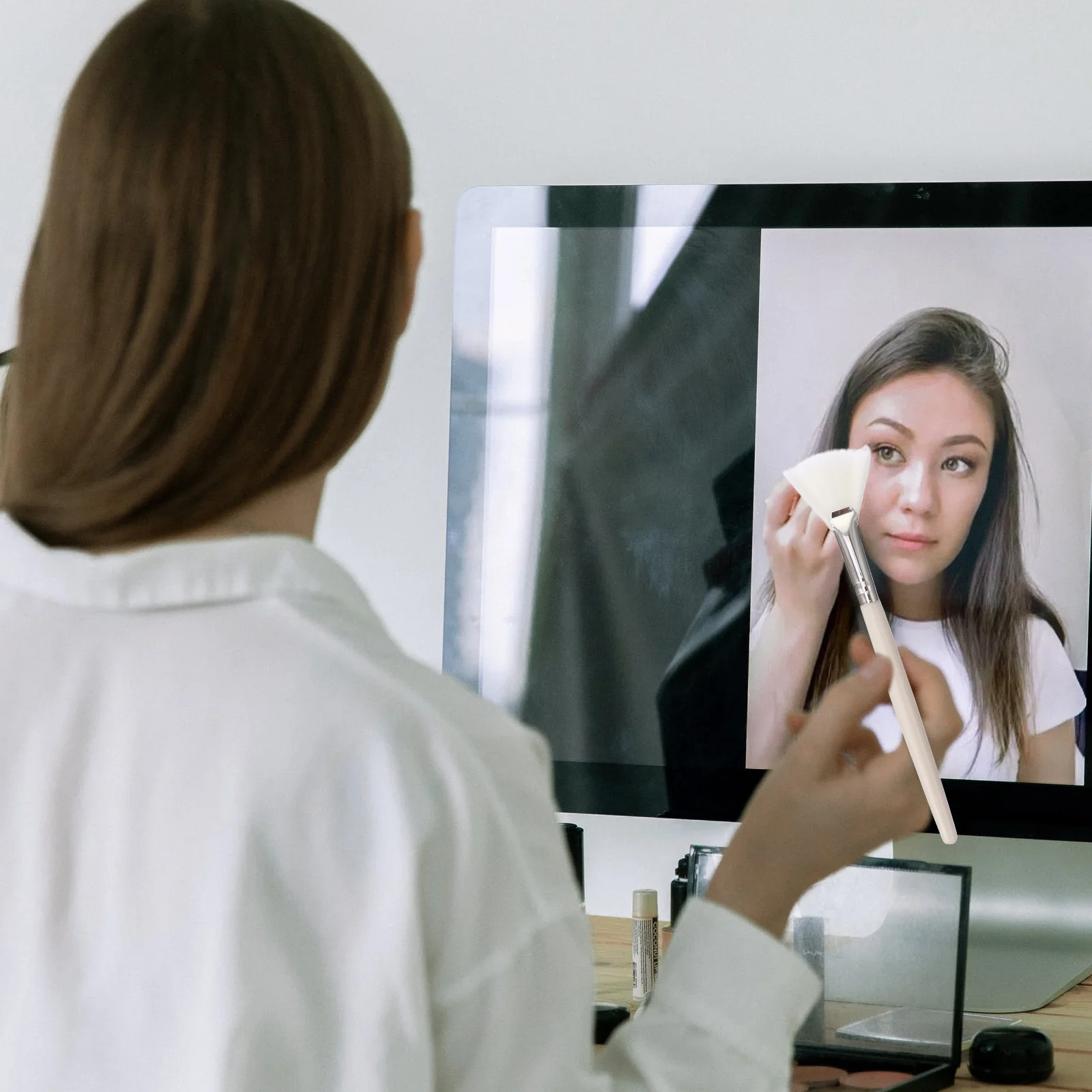 4-delige gezichtsmaskerborstel Premium nylon herbruikbare draagbare make-uptool voor crèmekleur modder gezichtsmasker toepassing salon huidverzorging