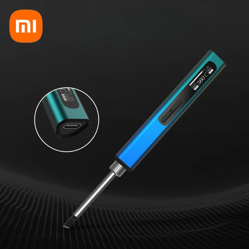 Xiaomi Mini Electric Soldering Iron 65W OLED Display Temperature Adjustable Welding Solder Heat Pencil Tips Electric Repair Tool