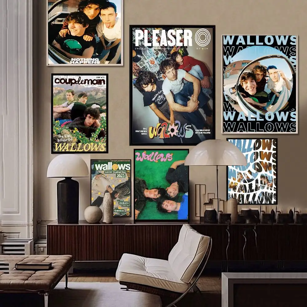 W-Wallows Band DIY Sticky Poster Fancy Wall Sticker for Living Room Bar Decoration Wall Decor
