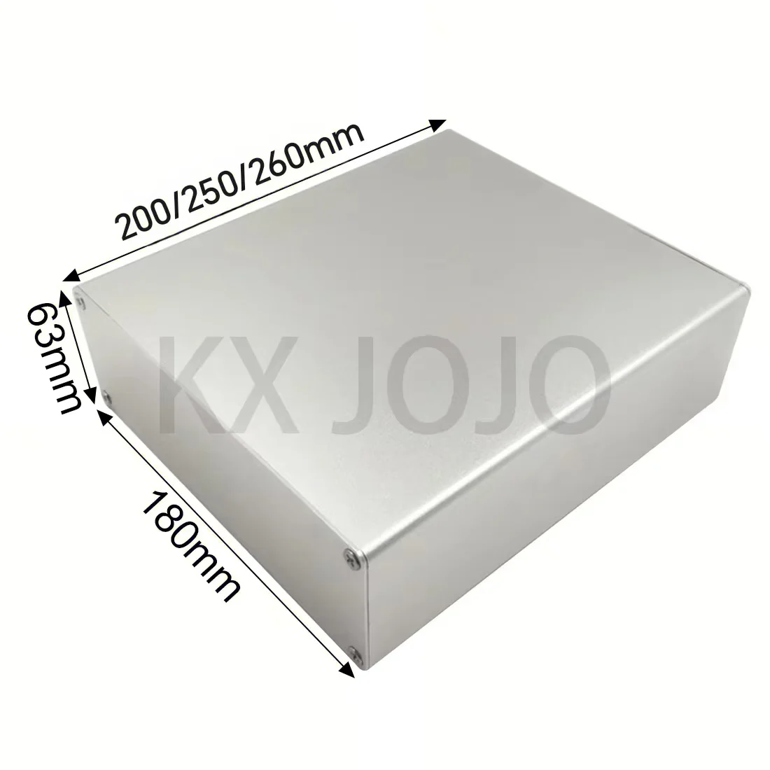 Aluminum Enclosure 180*63*200/250/260mm Silver Black Case PCB DIY Instrument Electronic Project Protective Cover Box