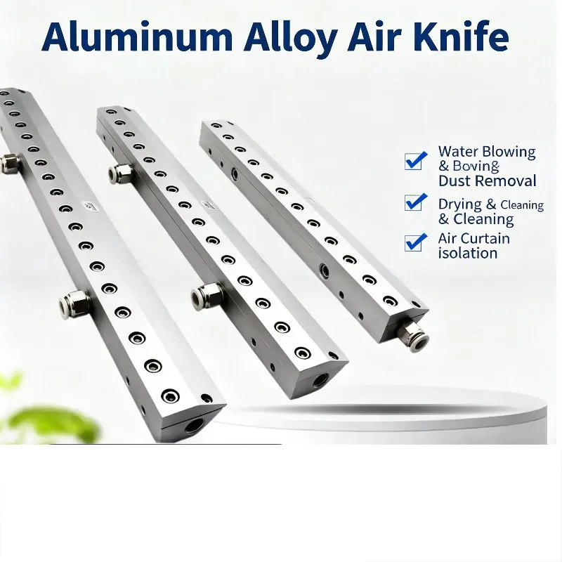 Industrial Blower-Powered Air Knife Nozzle 30-2100mm Aluminum Alloy Super Knife Compressed Air Knife for Precision Cleaning