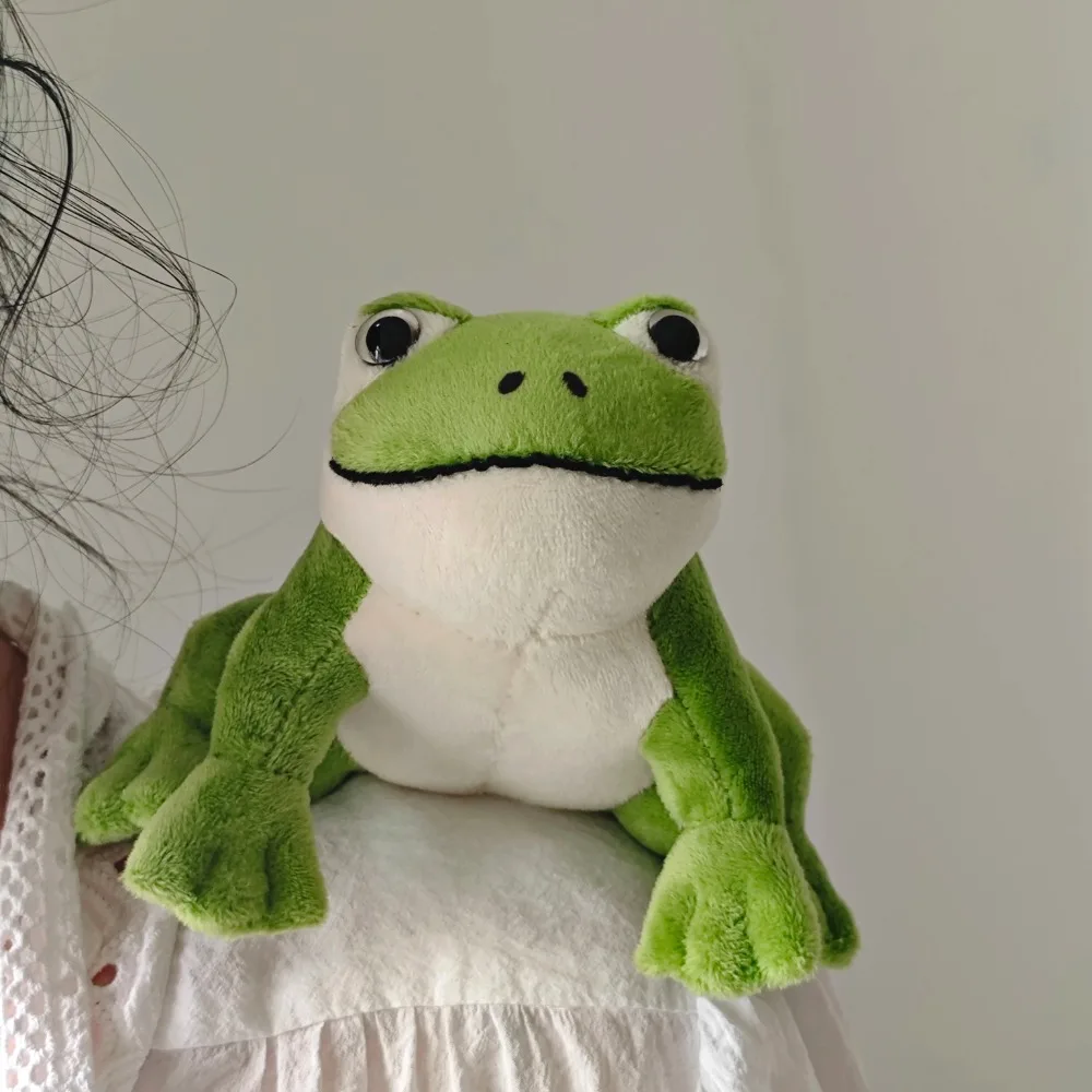 الضفدع المغناطيسي الأخضر محشوة الحيوان أفخم الكتف ألعاب بلوشي Kawaii الضفدع حفلة ديكور الموضة اليومية بنين بنات هدايا عيد الميلاد