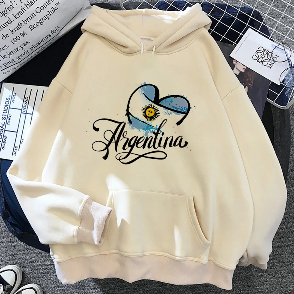 Sudadera con capucha Argentina para adolescentes, ropa japonesa Y2K, elegante, divertida y cómoda, sudaderas con capucha para niña, gráfico divertido japonés, Invierno