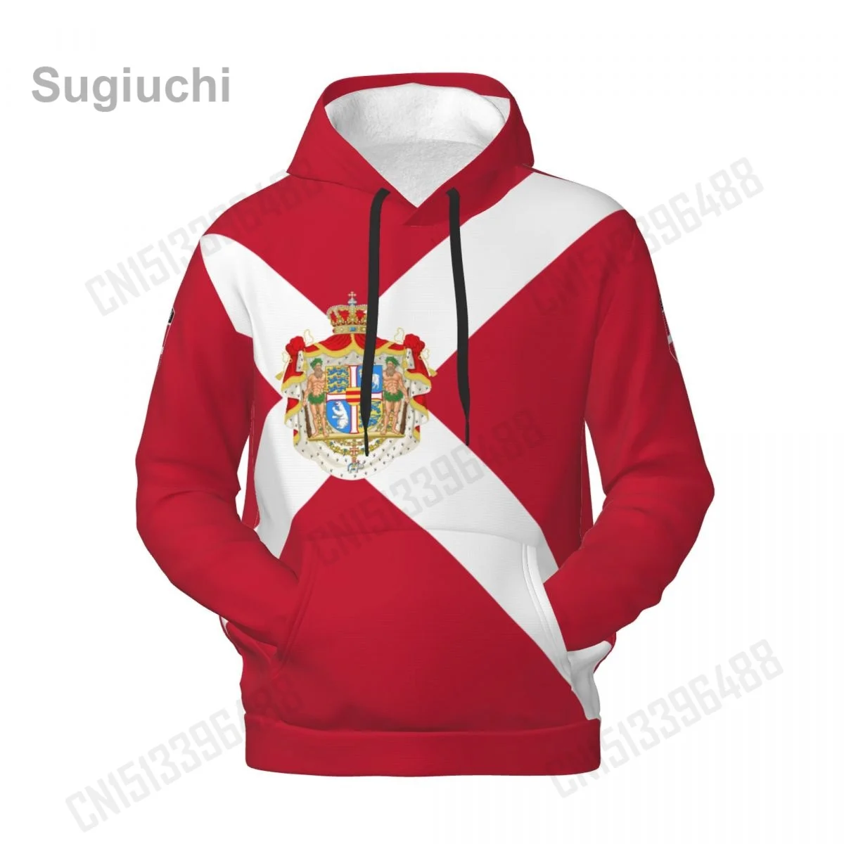 2025 Denmark NEW COAT OF ARMS 3D Fleece Hoodie Polyester Warm With Pocket Soft Men Women Sweatshirt Unisex Pullover Hoodies