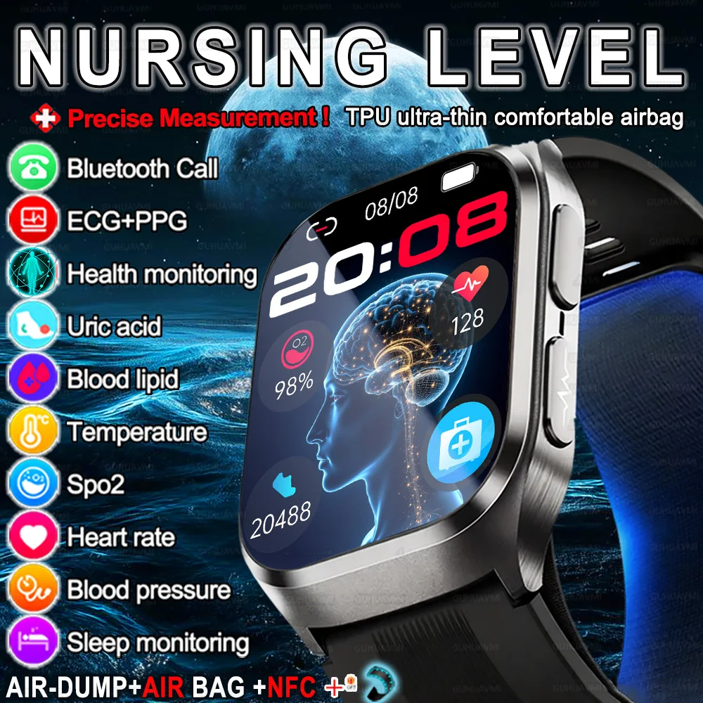 

Новые смарт-часы 2026 года для мужчин и женщин с функцией измерения уровня жира в крови, ЭКГ+PPG, артериального давления, NFC, HD-звонками и мониторингом здоровья